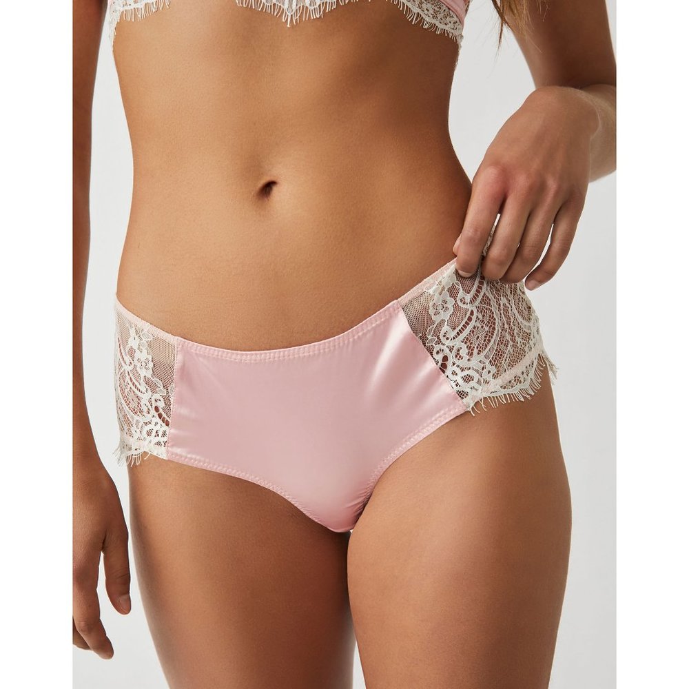 Free People Pink Lace Trim Panties